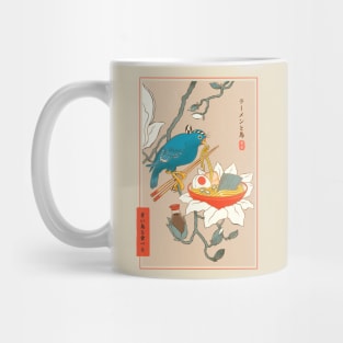 Bird and ramen Ukiyoe Mug